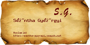 Sántha Györgyi névjegykártya
