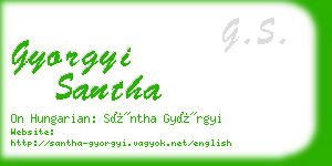 gyorgyi santha business card